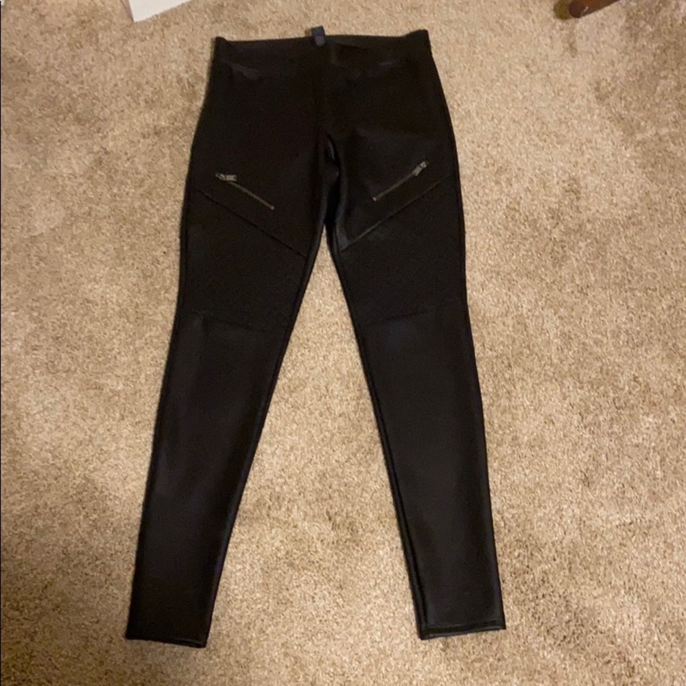 Faux leather moto leggings NWOT